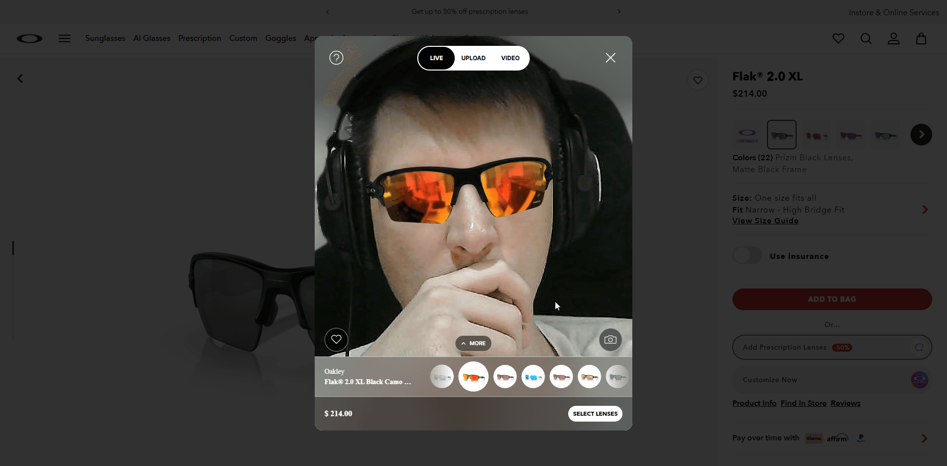 Oakley 2D Configurator & AR Try-on thumbnail 2