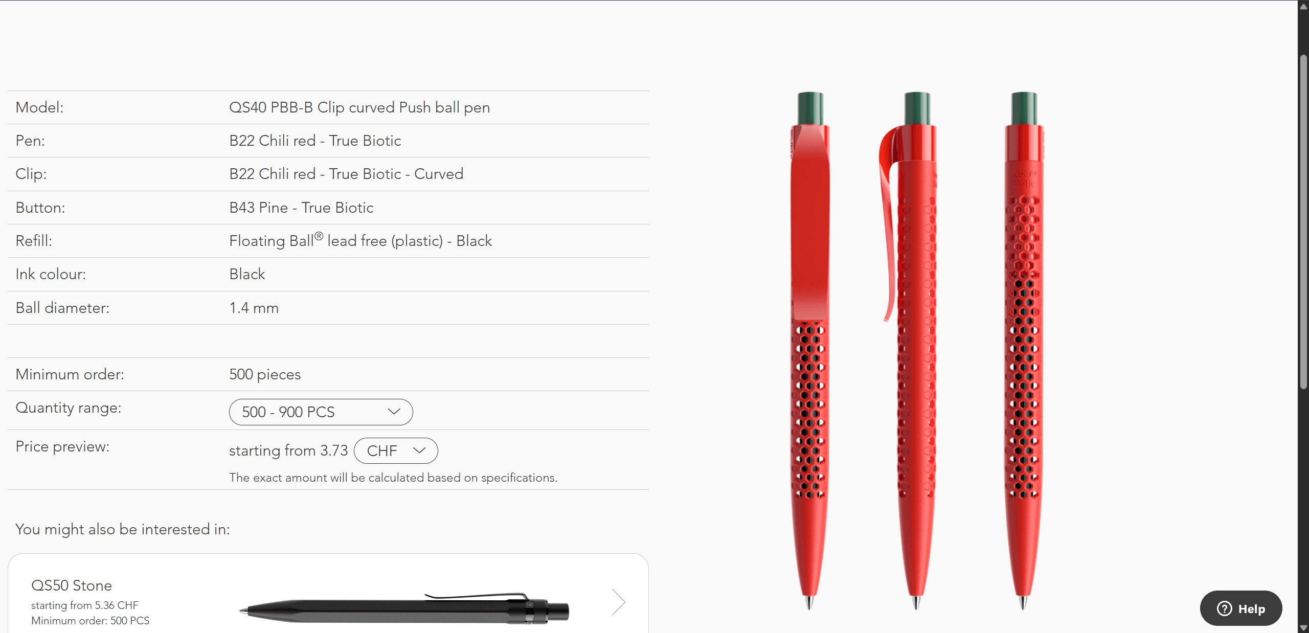 Prodir Pen 2D Configurator thumbnail 2