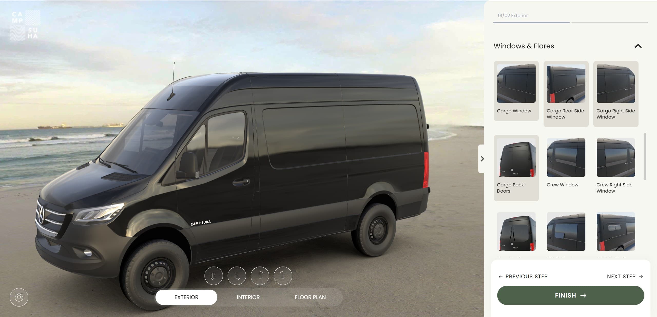 Campsuha Van 3D Configurator