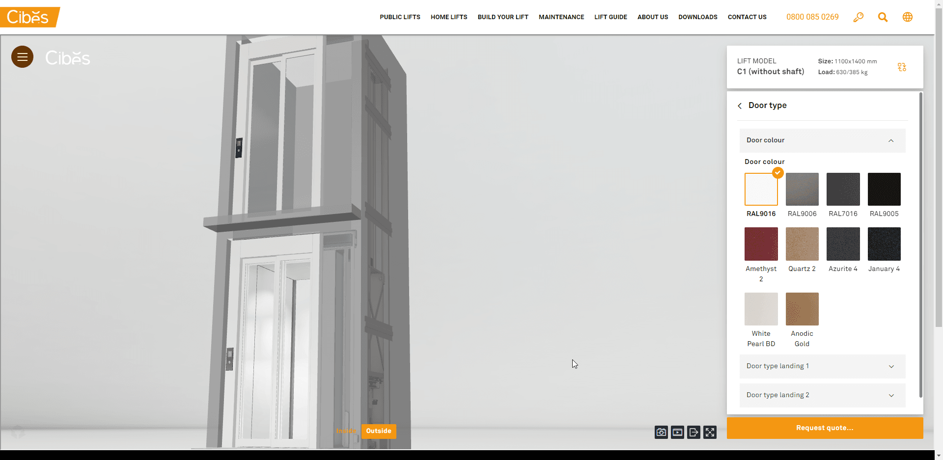 Cibes Lift 3D Configurators