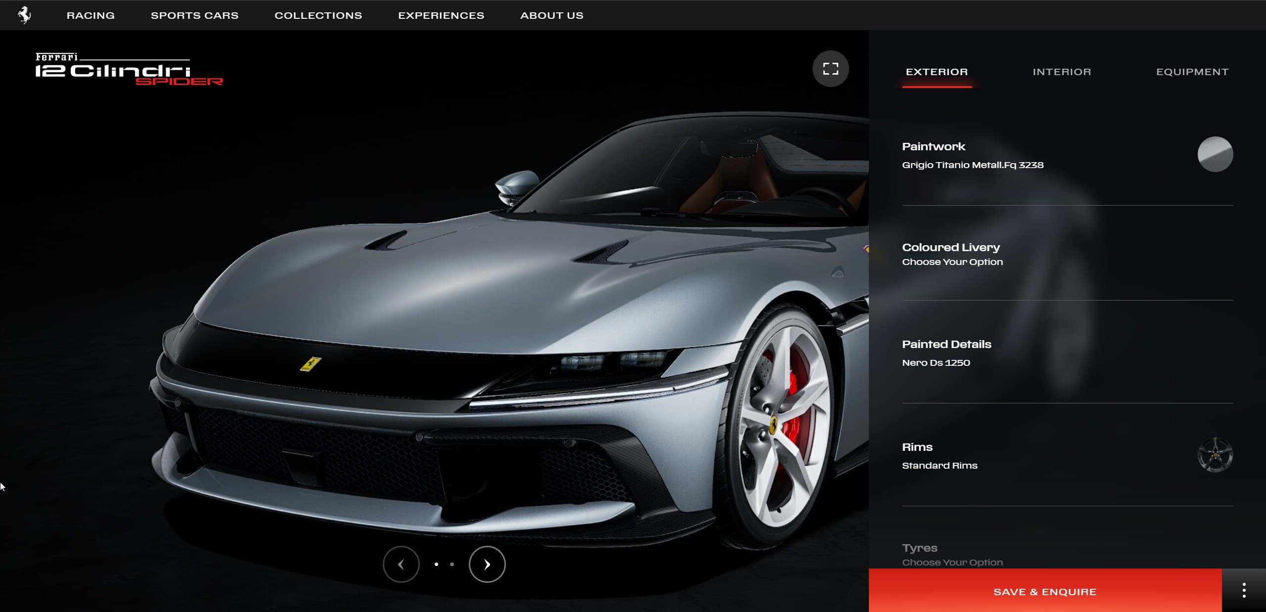 Ferrari Car 2D Configurators