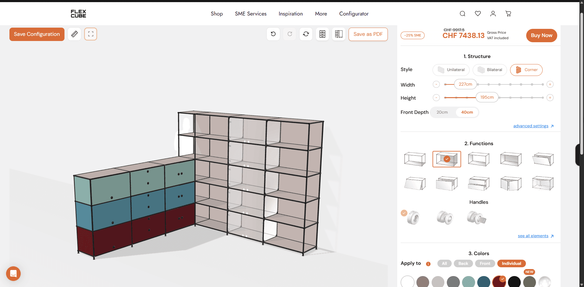Flexcube Modular 3D Configurator