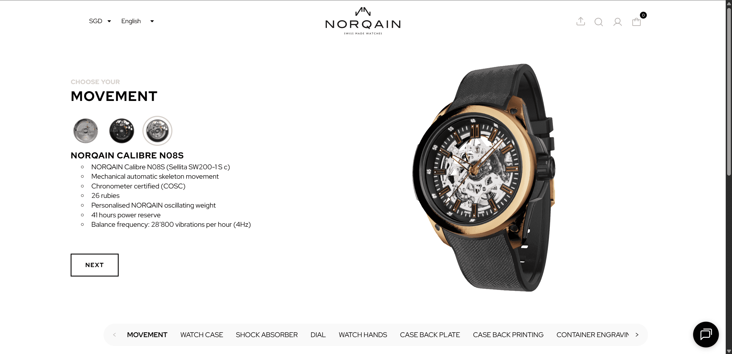 NORQAIN Watch Configurator