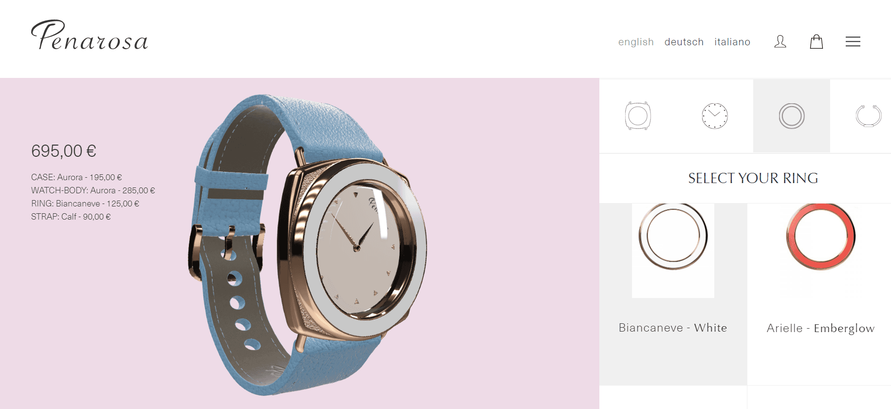 Penarosa Watches 3D Configurator