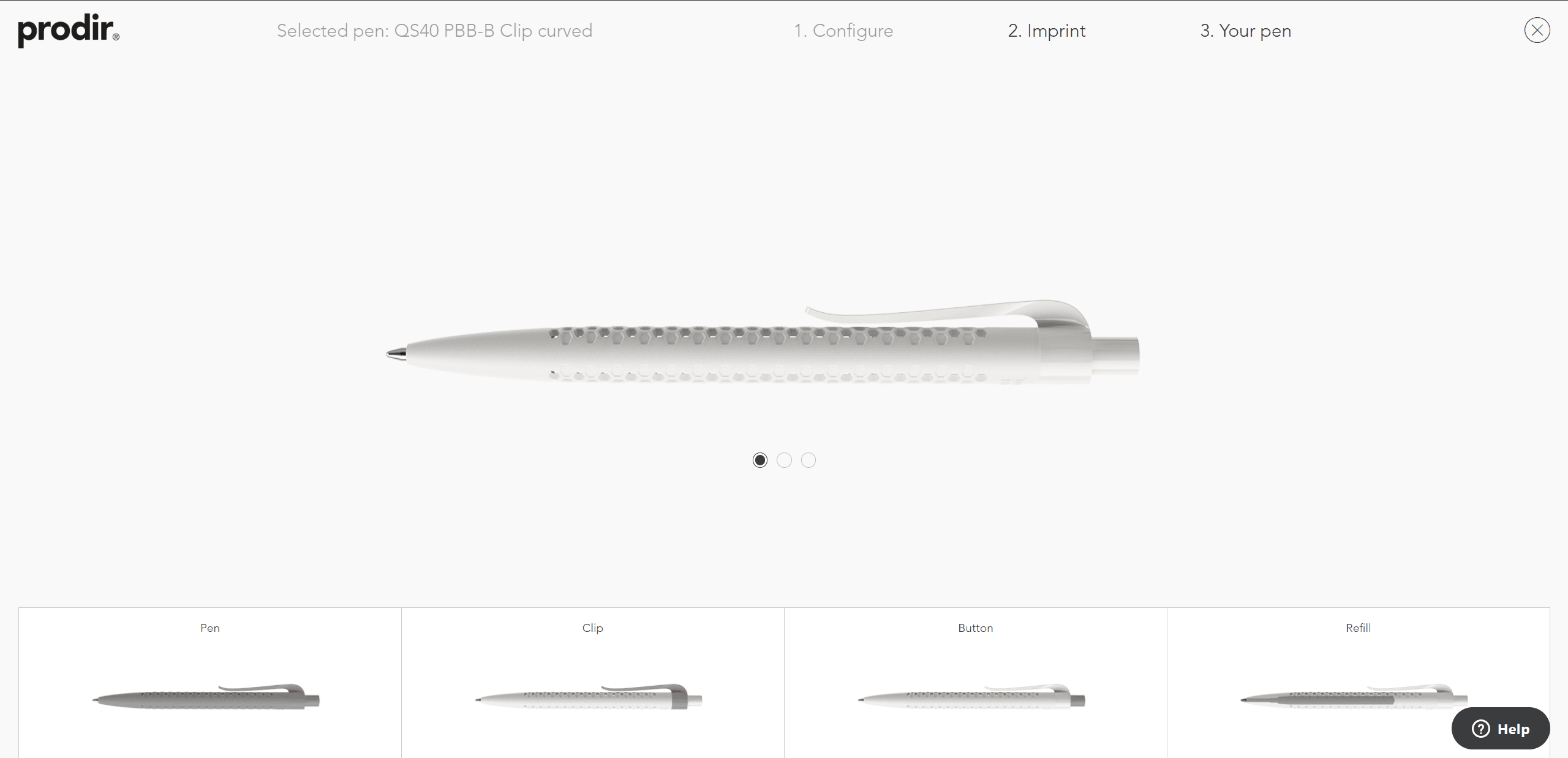 Prodir Pen 2D Configurator