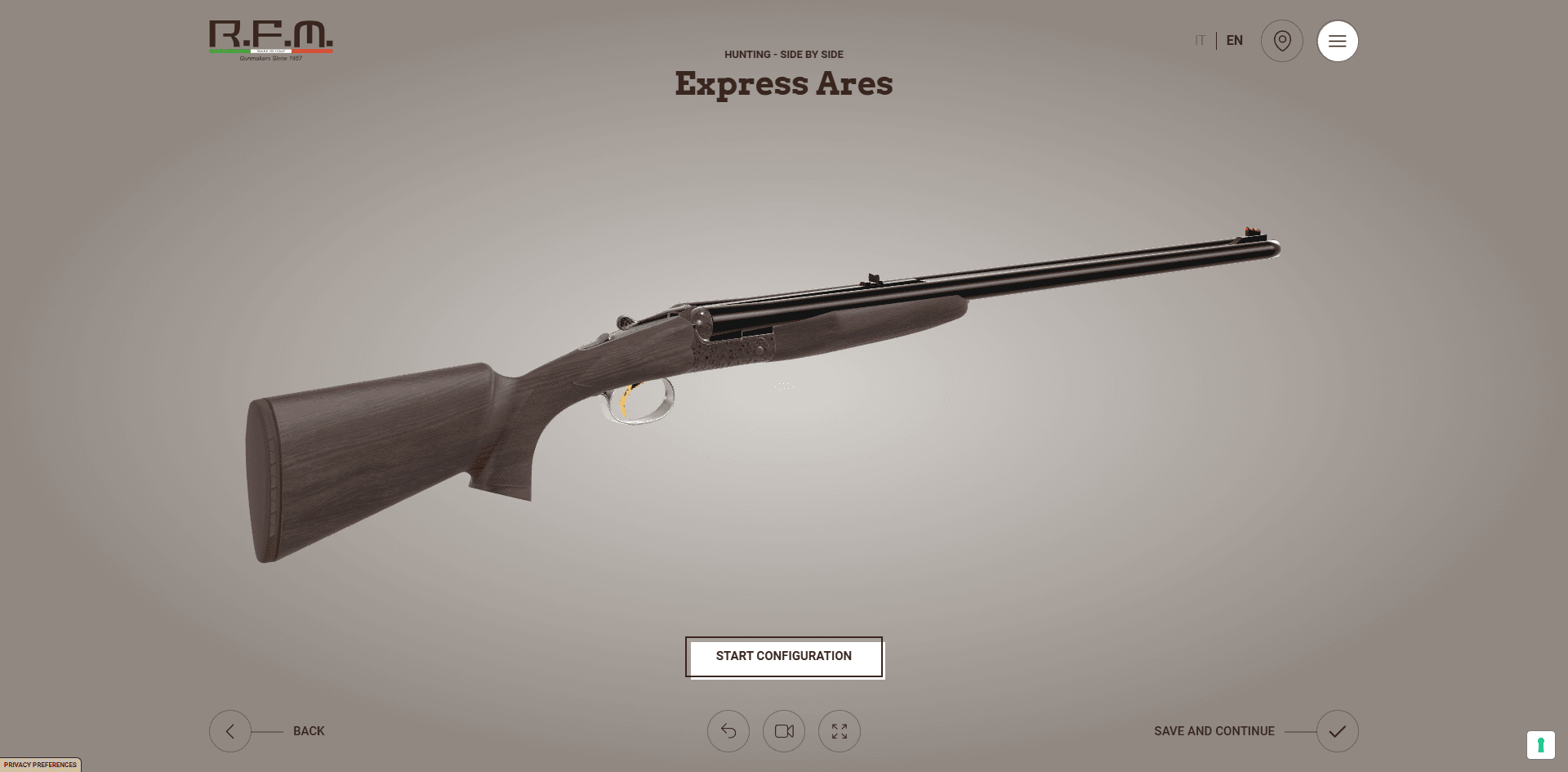 RFM Armi Rifles 3D Configurator