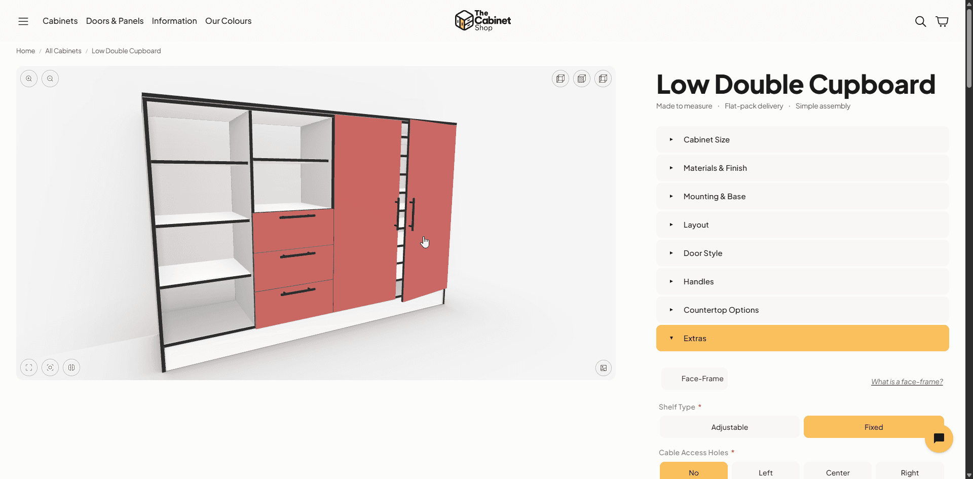 The Cabinet Shop Cabinet 3D Configurators